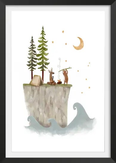 Poster enfant Feu de camp - affiche chambre bébé