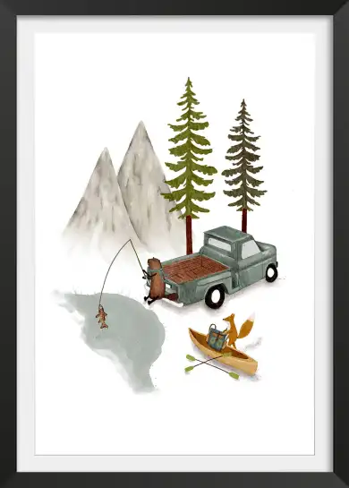 Poster enfant Session de pêche - poster chambre enfant