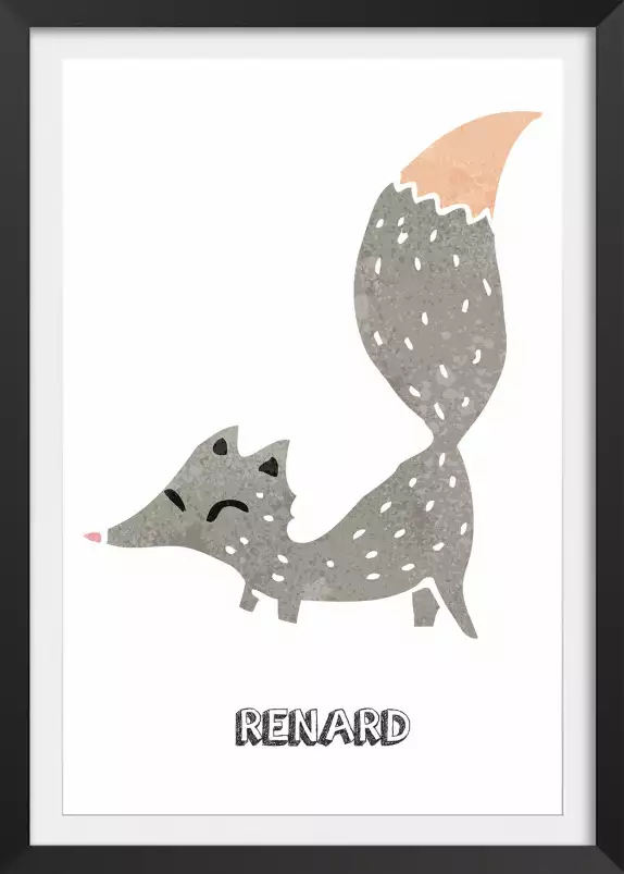 Renard des neiges - affiche chambre enfant