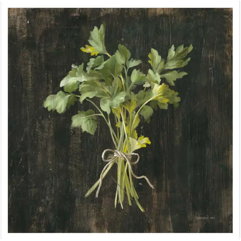 Tableau cuisine bouquet de persils - affiche cuisine