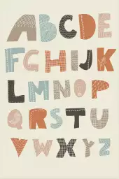 Alphabet coloré - affiche alphabet