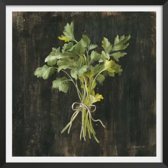 Tableau cuisine bouquet de persils - affiche cuisine