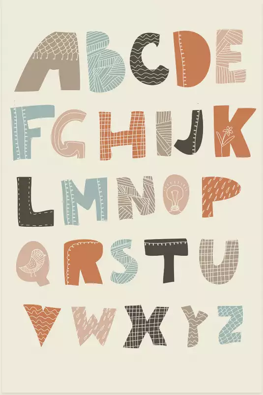 Alphabet coloré - affiche alphabet