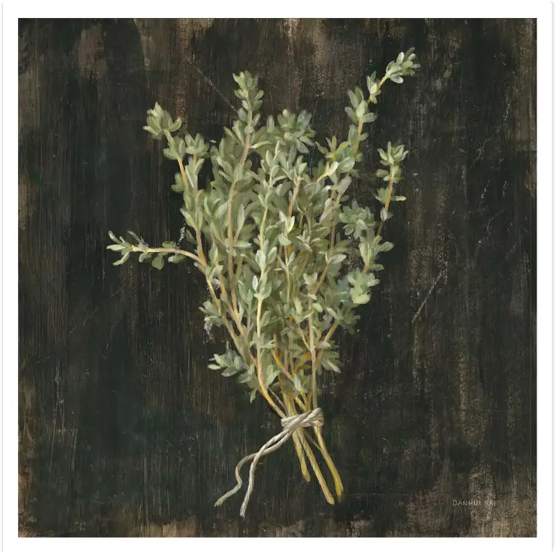 Tableau cuisine bouquet de thym - affiche cuisine