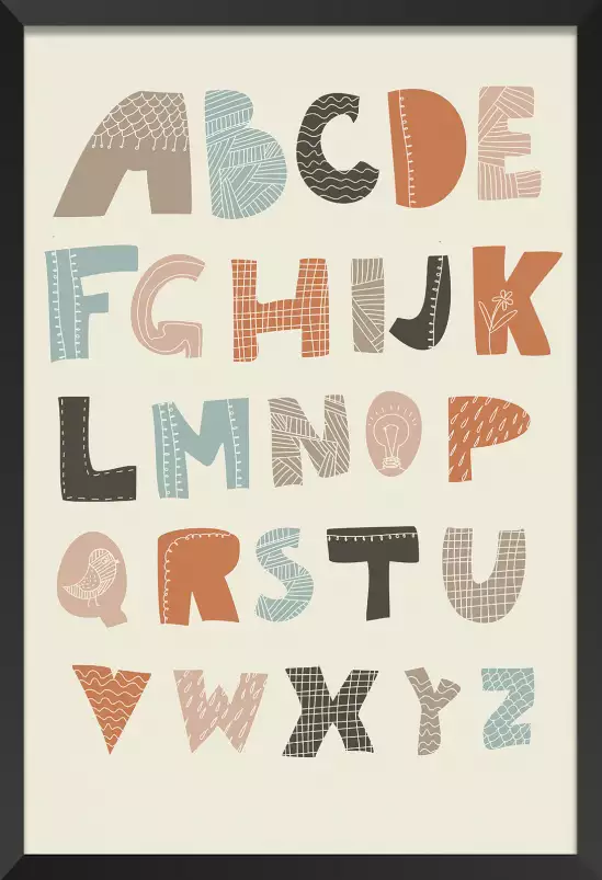 Alphabet coloré - affiche alphabet