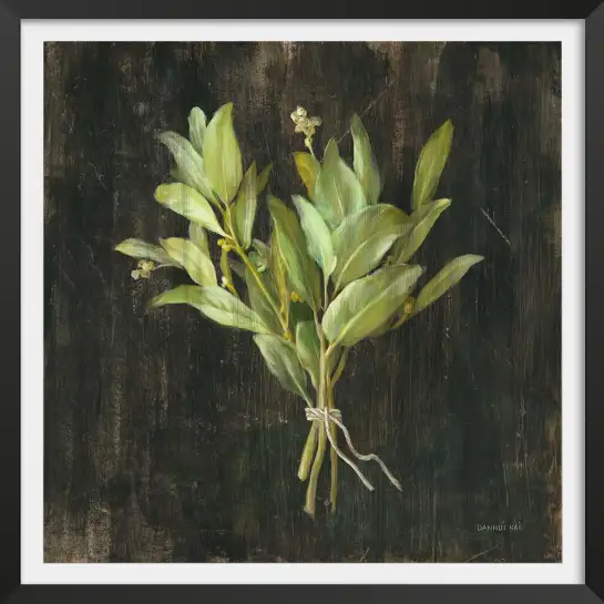 Tableau cuisine bouquet de basilic - affiche cuisine