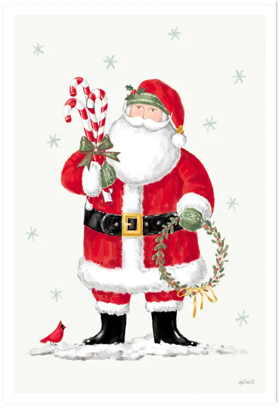 Tableau décoratif père Noël - affiche enfants