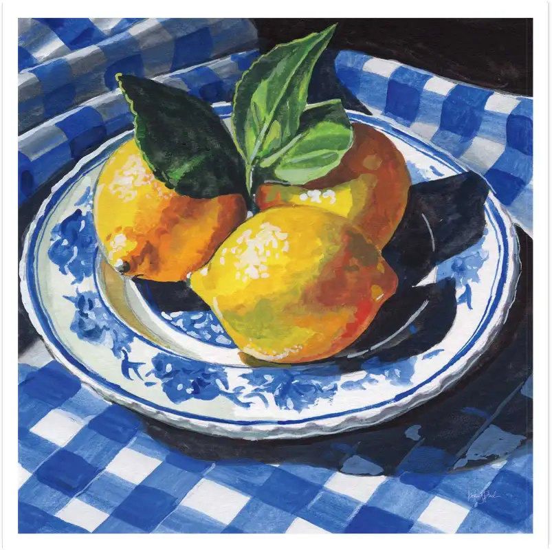 Tableau cuisine citrons de Menton - affiche cuisine vintage