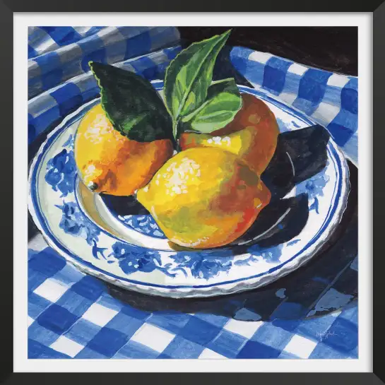 Tableau cuisine citrons de Menton - affiche cuisine vintage