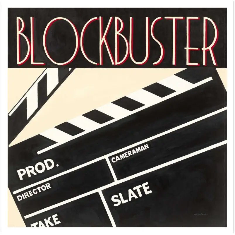 Tableau moderne Blockbuster - affiche cinema vintage