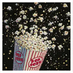Tableau moderne pop corn soufflé - affiche vintage