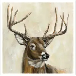 Tableau cerf bronze - affiche animaux