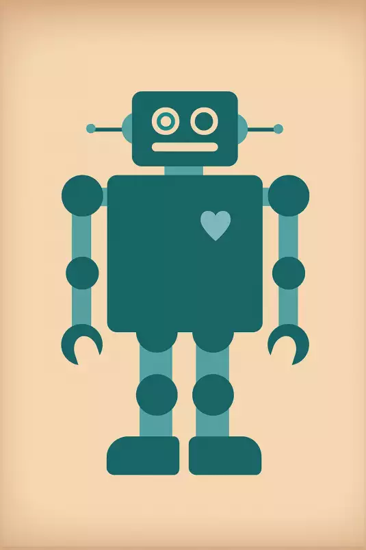 Robot love - tableau chambre garcon