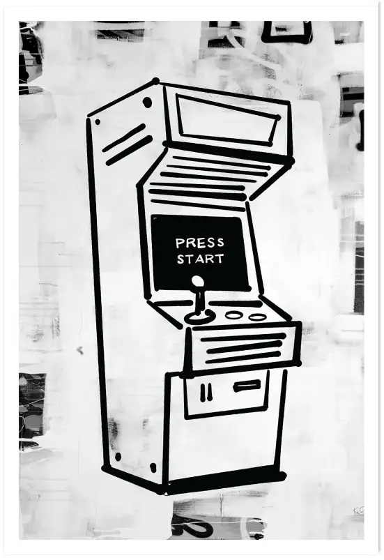 Tableau Retro arcade - affiche enfant