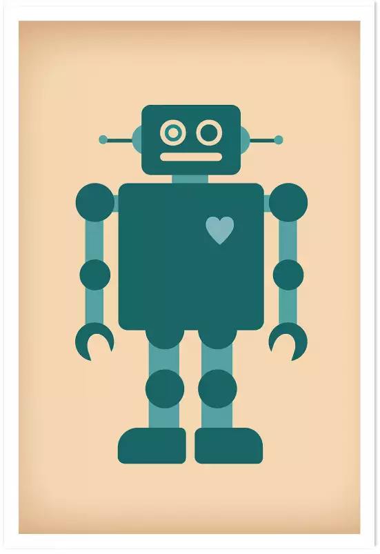 Robot love - tableau chambre garcon