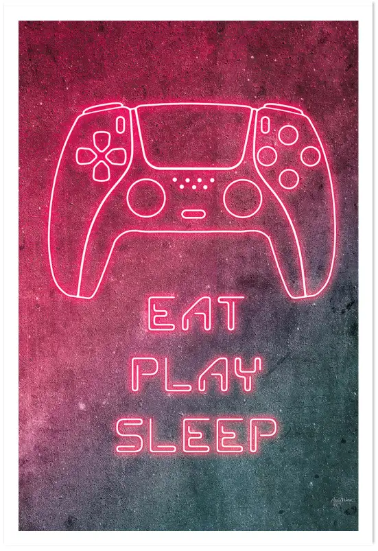 Tableau  Eat play game - affiche enfant