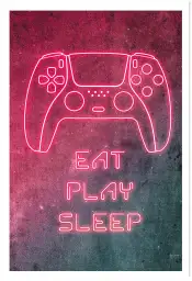 Tableau  Eat play game - affiche enfant