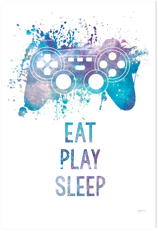 Tableau Eat play sleep - affiche enfant
