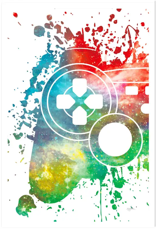 Affiche gamer splash - affiche chambre ado