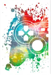 Affiche gamer splash - affiche chambre ado