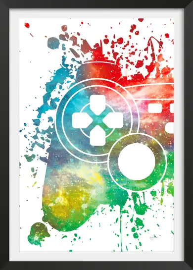 Affiche gamer splash - affiche chambre ado