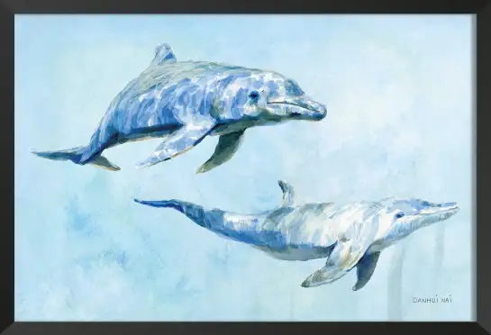 Tableau océan dauphins - tableau animaux marins