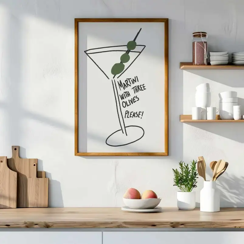 Note Martini - affiche bar