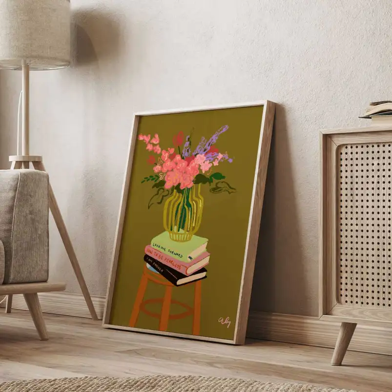 Floral vase - cadre photo fleur