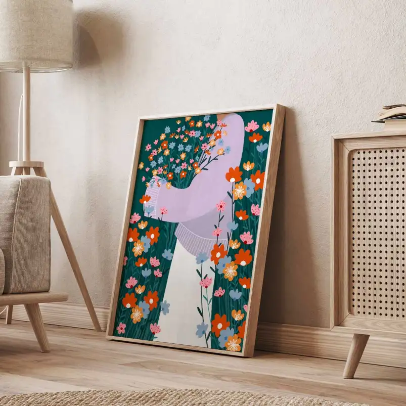 Jardin de fleurs sauvages - affiche fleurs