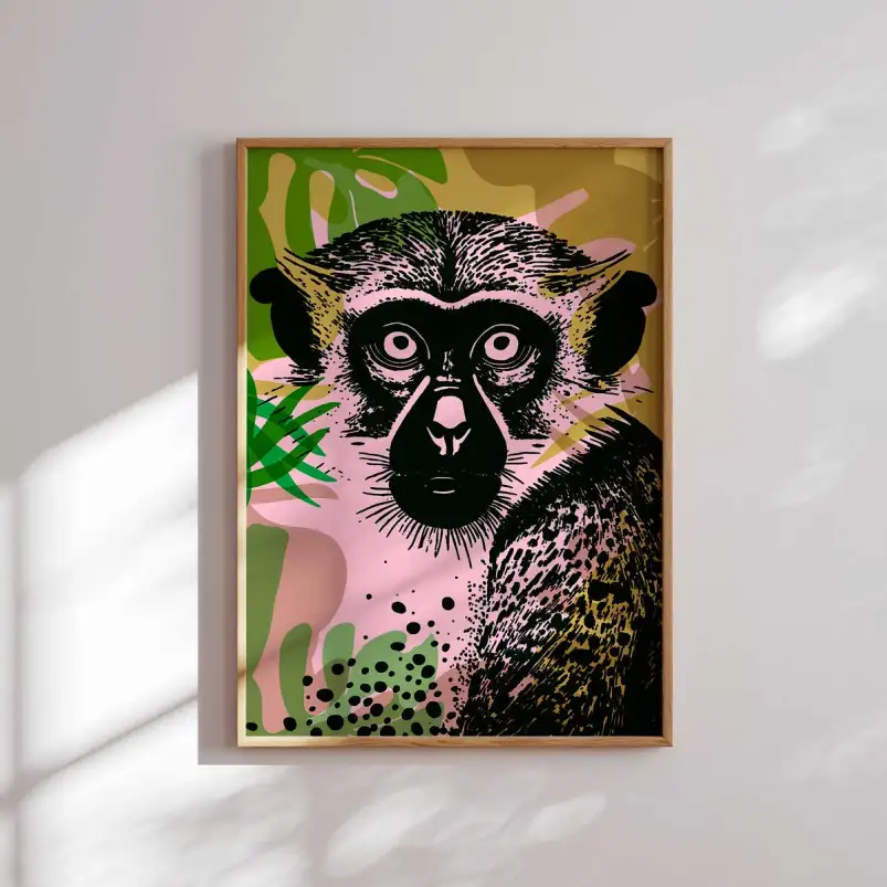 Singe araignée - tableau singe pop art
