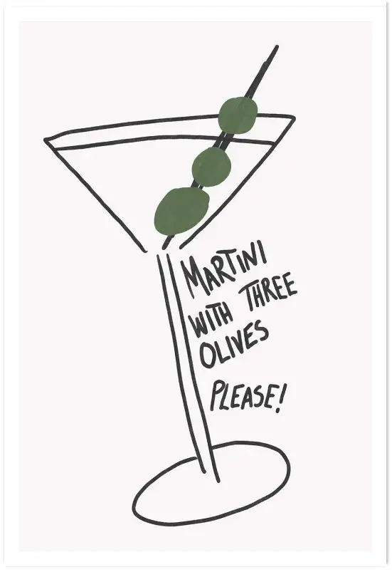 Note Martini - affiche bar