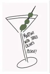 Note Martini - affiche bar