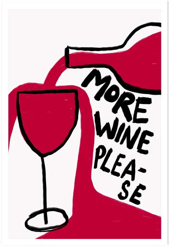More wine - affiche vin