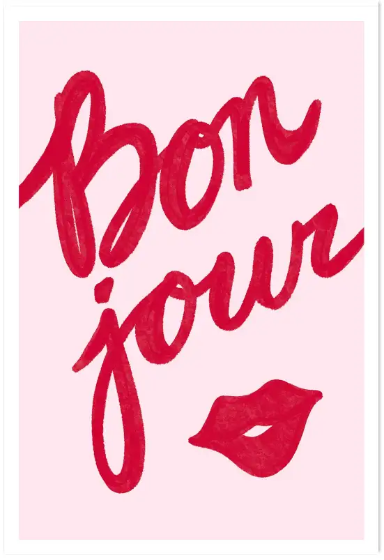 Bonjour - affiche phrase