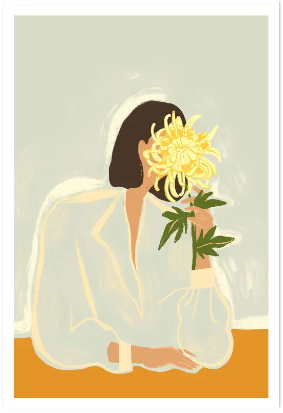 Affiche fleurs The Chrysanthemum
