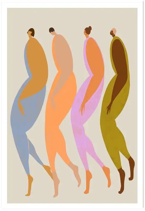 Affiche art contemporain divine féminine