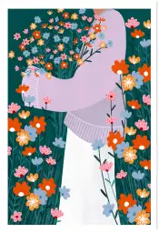 Jardin de fleurs sauvages - affiche fleurs