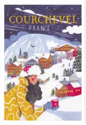 Ski à Courchevel - affiche montagne