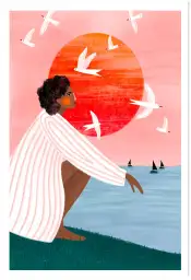 Affiche Coucher de soleil paisible