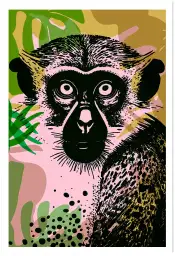 Singe araignée - tableau singe pop art