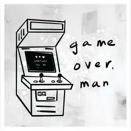 Tableau arcade Game over man - affiche gaming