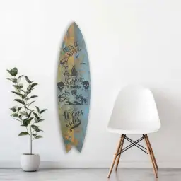 Planche de surf décorative Let's go surfing