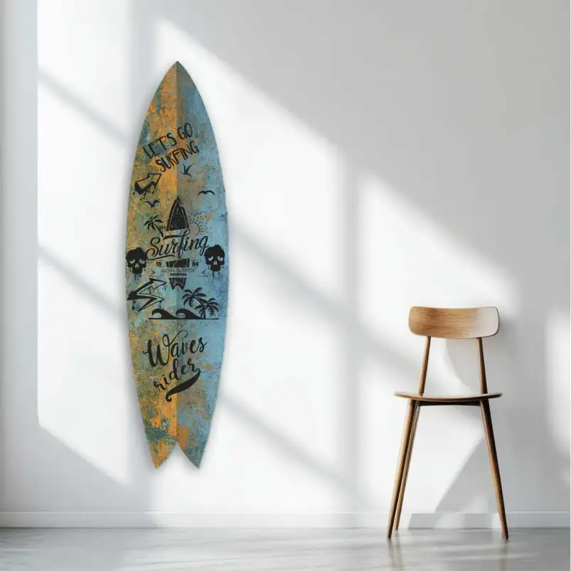 Planche de surf décorative Let's go surfing