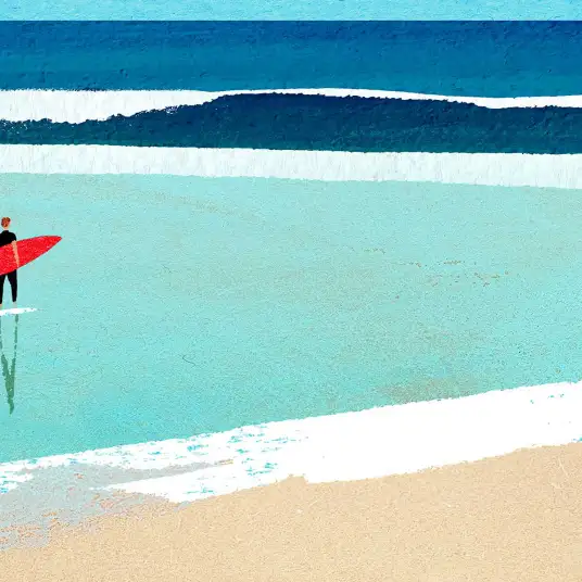 Morning surf  Océan brut - papier peint déco mer