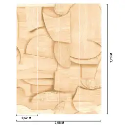 Bois 3d - tapisserie panoramique trompe l'oeil