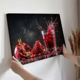 Tableau éclat de grenade rouge
