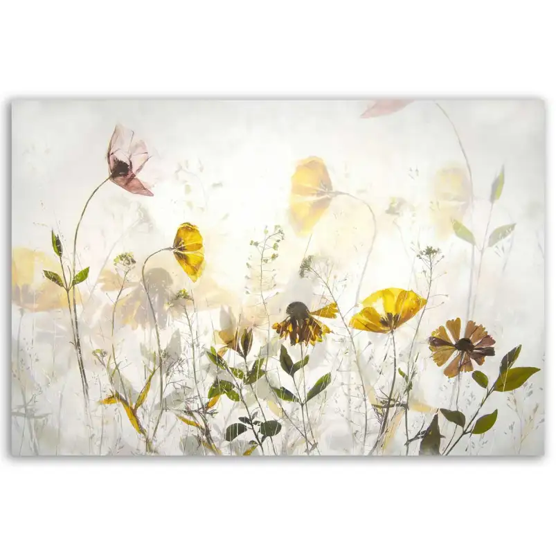 Tableau fleurs sauvages lumineuses