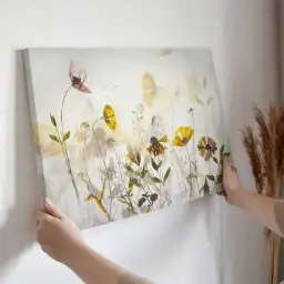 Tableau fleurs sauvages lumineuses