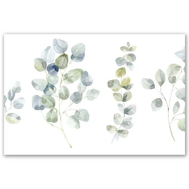 Tableau branchages eucalyptus aquarelle