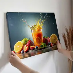 Tableau cocktail vitaminé éclaboussant